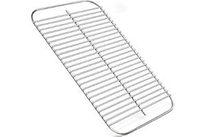 Criditpid 80631 Stainless Steel Grill Grate for Weber Go-Anywhere Charcoal and Gas Grills, 16 x 10 inch Grill Cooking Grate Grid Replacement Parts for Weber 70211, 3634, 67195
