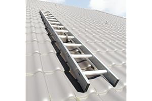 ‎WEISE STEIGTECHNIK Weise Kaminkehrerleiter 6,72 m mehrteilig, 24 geriefte & gebördelte Sprossen, robuste & sichere Dachleiter für Schornsteinfeger, passend für handelsübliche Hohlziegel, nach DIN 18160-5/ EN 131