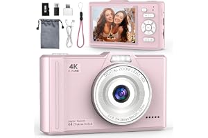 Produktabbildung: QIVORO Digitalkamera 4K 64MP Fotokamera 18X Digitalzoom Vlogging kamera | Fotoapparat Kompaktkamera mit 2,8" B