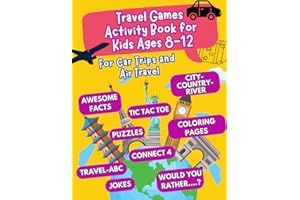 Travel Games Activity Book for Kids Ages 8-12: For Car Trips and Air Travel - road trip activities for kids - car activities for kids - road trip games kids - kids airplane activities