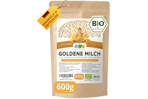 ‎EWL NATURPRODUKTE EWL Naturprodukte Bio Goldene Milch 600g, Golden Milk mit Kurkuma, Ingwer, Ashwaganda, Ceylon Zimt, Ceylon Pfeffer, Kokosblütenzucker