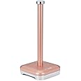 Tower T826017R Kitchen Roll Holder, Glitz Range, Steel, Blush Pink, 31 cm