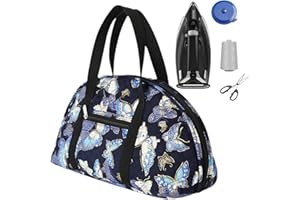 KIVRIMLARV Soluzione compatta per riporre oggetti in ferro, borsa in ferro con manico rinforzato, borsa per organizzare la lavanderia, borsa da viaggio in ferro, custodia protettiva per il trasporto in ferro,