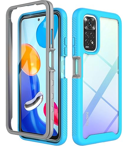 Custodia 360° TBOC Per Xiaomi Redmi Note 10 5G – Copertura Totale Trasparente TPU + Rigida, Protezione Integrale