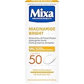 Mixa Beschermende & pigmentvlekken preventieve crème SPF 50, anti-pigmentvlekken crème, voor droge huid, niacinamide bright, 