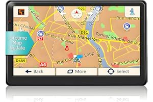 GT HITGX 7 Inch Sat Nav UK for Car/Truck, 2025 Free Lifetime Maps, Speed & Low Bridge Warnings, 3D/2D Navigation, 8GB Storage, MP3/MP4 Player, FM Transmitter, Voice Guidance in 30 Languages (X20)