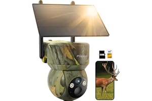usogood 4G Fototrappola con SIM, 2K HD Visione Notturna, 360° fototrappola notturna con Pannello Solare, Audio Bidirezionale, Fototrappola 4G per Animali e Videosorveglianza con 32GB Scheda