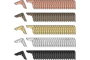 NOPKESV 100 piezas protectores de esquinas de libros, metal, fotos para álbumes de recortes y scrapbooking, decoración de bordes triangulares para libros, manualidades y protección contra desgaste