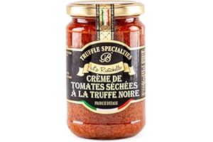La Rustichella - Crème de Tomates Séchées à la Truffe Noire 280g , Vegan , Sans Gluten , Sans Cholestérol - Délice Italien