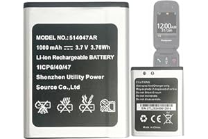 Aousavo 514047AR 514047AR Batterie de rechange compatible avec Panasonic KX-TU446, KX-TU446/4, KX-TU456, KX-TU456EXCE, KX-TU466EXBE, KX-TU466EXWE 514047AR Téléphone portable seniors