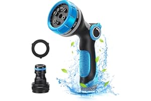 Cooyou Garden Hose Spray Gun, 10 Adjustable Patterns Hose Pipe Spray Gun with Thumb Control, Anti-Slip & Leak Proof High Pressure Spray Nozzle for Plant Watering, Car and Pet Washing,