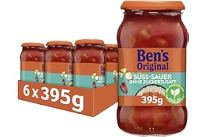 ‎BEN'S ORIGINAL BEN’S ORIGINAL Sauce Süß-Sauer Ohne Zuckerzusatz, 6 Gläser (6 x 395 g)