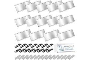 HTTYHT Badge Portanome Magnetico in Alluminio Targhette Nome Magnetiche con Spilla e Clip da Tasca Badge Nome Personalizzata per Abbigliamento Lavoro Mostre Scuola Argento, 71 x 31 mm (15 Pezzi)