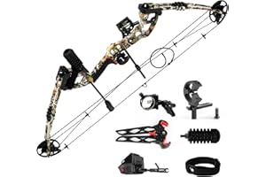 REAWOW Compound Bow and Arrow Set Adult,Archery Compound Bow Kit 25-45lbs Adult,Archery Hunting Bow with Carbon Arrows Shooting Right Hand Target Practice,Adjustable for Women Men and Youth,310 FPS