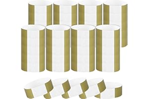 AMANDELIZABE Entrance Wristbands, Pack of 420, Entrance Bands for Events, Waterproof Festival Wrist Band, Gold Event Wrist Band, Party Wrist Strap for Event Clubs, Lightweight Concert Wrist Strap
