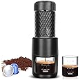 STARESSO CLASSIC Portable Espresso Maker, 2 in1 Travel Coffee Maker,Compatible Capsules and Ground Coffee,Manual Espresso Machine,Hand Press Coffee Maker for Kitchen Travel,Camping,Hiking
