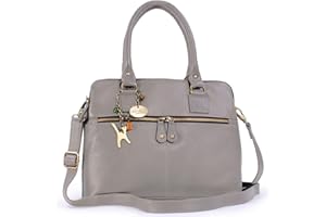 CATWALK COLLECTION HANDBAGS - Damska Duża Skórzana Torebka Tote w Stylu Vintage - Torebka na Ramię/Listonoszka Z Dodatkowym Odpinanym Paskiem Na Ramię - VICTORIA