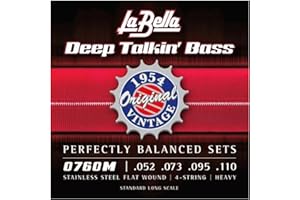 La Bella 760M Flat Wound Bass Strings Set 52/110