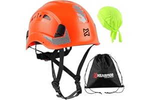 HEARMOR Casque d'escalade pour travaux en Altitude et Alpinisme, Casque ABS Unisexe avec capteur UV réfléchissant EN12492