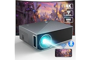 Wielio proiettore home cinema 5G WiFi e Bluetooth 5.1 Supporto nativo 1080P Full HD 4K ±15° regolazione angolare Compatibile con iPhone/Android/Laptop/TV Stick