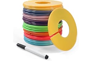 gaoduanluoluo 40 Stück Kleiderbügel Größentrenner, Größenfinder für Babykleidung, Kleiderständer Größen Teiler Rund für Kleidungsgrößen-Unterscheidung, Bekleidungsgeschäft (Bunt)