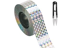 GKZB Bande Répulsive Anti Oiseaux Bande Holographique pour Oiseaux Anti Oiseaux Bande 80m x 2,4cm Double Face Bande Répulsive Anti Oiseaux pour Oiseaux Parfait Dissuasif Contre Oiseaux Pigeons Corbeaux