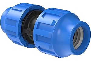 Kirchhoff Verbindungsstück | Kunststoff | 32 x 32 mm | für HDPE Rohr | 3X 5X Fittinge | Verschiedene Größen | DVGW geprüft | Trinkwasserqualität | Made in EU, schwarz, 32 mm, 984841317