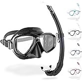 Cressi Perla, Snorkeling, Apnea, Immersioni - Maschera Perla o Combo Set Maschera Perla + Snorkel Mexico,Taglia Unica, Unisex