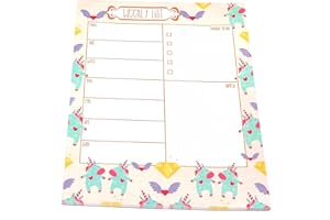 Sixstore A4 uroczy układ jednorożca podkładka do terminarza tygodniowego tygodniowy terminarz pamiętnik, tygodniowy terminarz na biurko planer menu podkładka do planowania harmonogramu