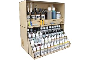 War World Gaming Sistema Modulare Postazione Porta Colori in MDF - Sezione Impilabile con Cassetti per Colori e Strumenti - Modellismo Wargame Miniature Figure Diorama Fai da Te Spedizione Tracciata