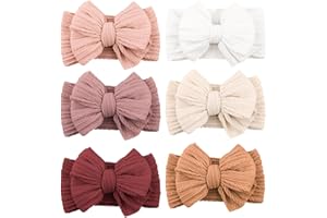 JOYOYO 6 Pcs Baby Headband Wide Hairband With Cute Big Bows, Super Stretchy Headbands Headwears for Baby, Toddlers
