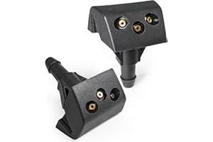 Click&Fit Windscreen Washer Nozzles Compatible with Nissan X-Trail T31 T32 2007-2021, Juke 2010-2018, Note 2004-2011, Leaf Murano Tiida – Wiper Washer Spray Jets 289323JA0A (2-Spray Outlets)