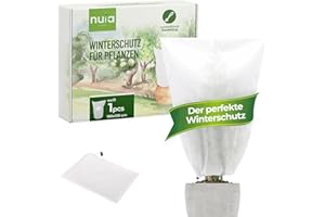 nuia Winterschutz für Pflanzen 180x120 cm Frostschutz Pflanzenabdeckung - Atmungsaktiver Anti-Frost Schutz für Olivenbäume UVM. - reißfest und waschbar - Überwinterungsschutz für Kübelpflanzen
