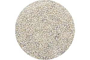 Gkelaly 5000Pcs Light Gold Glass Seed Beads Bulk for Jewellery Making, 3mm 8/0 Small Pony Beads for Bracelet Necklace Earring Making & Crafting