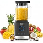 Taurus - High Power 2000 W Glass Blender | 1.8 L Glass Jug | Removable Stainless Steel Blades | 2 Automatic Functions + Turbo