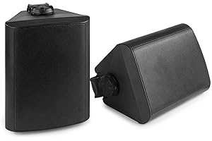 Power Dynamics BG065 Conjunto de Altavoces Interior/Exterior 6,5" con una Potencia máxima de 150W, Resistente a la Intemperie, Soporte para Techo o Pared, Ideal para oficinas, gimnasios, etc. Negro
