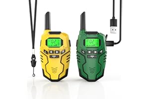 Inspireyes Walkie Talkie Kinder Aufladbar 2er Set, 2-Wege-Radio 16 Kanäle, Kinderspielzeug Geeignet für Outdoor, Wandern, Reisen, Camping, Geschenke für Kinder von 3-12 Jahren