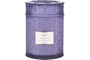 LA JOLÍE MUSE LA Jolie Muse Lavender Suede Candle, Lavender Scented Candle Large Natural Soy Candle, 90 Hours Burning Time, Wood Wicked Candle, Aromatherapy Candle Gifts for Women, Luxury Candles for Home