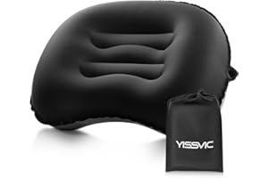 YISSVIC Camping Pillow for Sleeping Inflatable Pillow Travel for Neck Lumber Support Backpacking Pillow Travel Air Pillows for Camping Hiking Backpacking Airplane Flight
