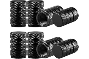 HDXH 8 Pcs Tire Valve Stem Caps,Black Dust Caps for Car Tyres Tire Valve Stem Caps,Dust Caps for Car Tyres, Black Stem For SUVs, bicycles, trucks, motorcycles (black)