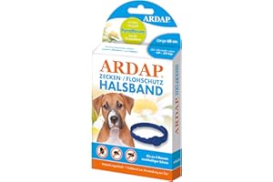 ARDAP Zecken- & Flohschutzhalsband für Hunde bis 25kg - Bis zu 4 Monate nachhaltiger Langzeitschutz - Natürlicher Wirkstoff gegen Zecken & Flöhe (PT19)