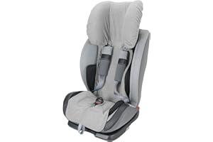 BABY IDEA Babysanity Autositzbezug 9/36 und 15/36 kg aus doppeltem Frottee aus 100% Baumwolle, Grau
