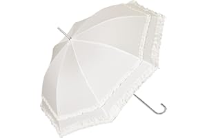 VON LILIENFELD® Paraguas de Iluvia Largo Clásico Automático Grande Estable Ligero Sombrilla Boda Nupcial Mary