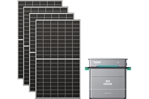 ZENDURE SUPERCHARGED Zendure Solarflow Hyper 2000 avec AB2000X 1920Wh, Centrale Électrique de Balcon avec Entrée Solaire 1800W, HUB Intégré(Unité de Contrôle Intelligente) et Micro Onduleur, Biface Panneau Solaire 2600W