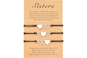 LUODAN 3 pezzi Braccialetti Amicizia Braccialetti Da Coppia Di Amicizia A Lunga Distanza Promesse Braccialetti Uguali Per Le Signore Pairs Migliori Amici Madre Figlia