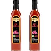 Hanzade Bitkisel G&uuml;l Sirkesi 500 ML x 2 Adet Doğal Fermantasyon İ&ccedil;ilebilir Katkısız Cam Şişe