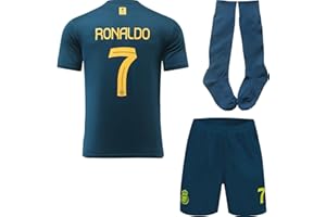 metekoc NASSR Riyadh Al 2023/2024 Auswärts Ronaldo #7 Football Fußball Kinder Trikot Shorts Socken Jugendgrößen