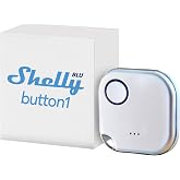 Shelly BLU Button1 &ndash; Beyaz | Eylemleri ve Sahneleri Etkinleştirmek i&ccedil;in Akıllı Bluetooth D&uuml;ğmesi | &Ccedil;oklu Tıkla Etkinleştirme 