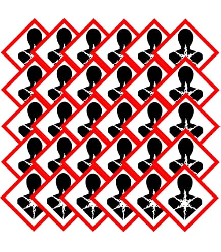 Adesivo Pericolo GHS01 Simbolo Esplosivo 10x10 Cm - Etichetta Autoadesiva Resistente Per Sostanze Esplosive, Laminato UV, Per Autolavaggi