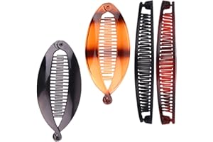 BIBITI 4 pinzas para el pelo grueso, pinzas para el pelo de plátano, pinzas para el pelo para mujer, pinzas para el pelo, pinzas de plátano, pinzas para el pelo, juego de pinzas vintage para plátano